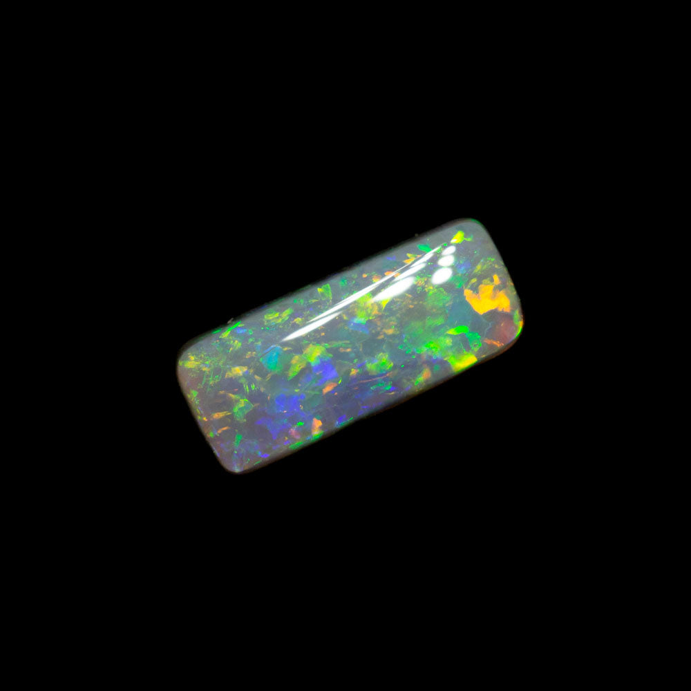 0.69 ct white opal 8.4x3.6x2.5mm