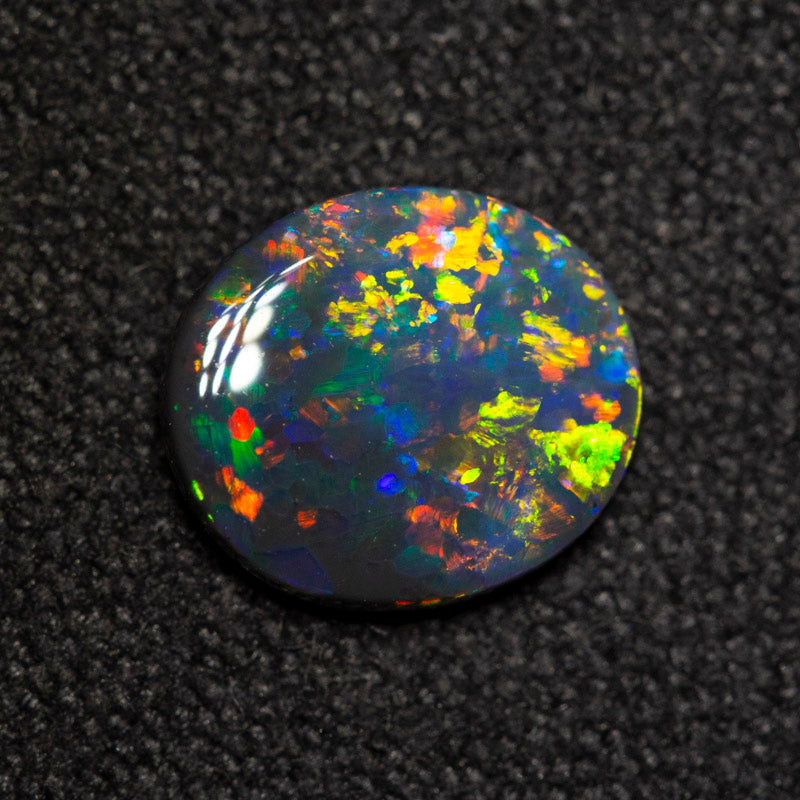0.70 ct black opal 8x7x1.9mm