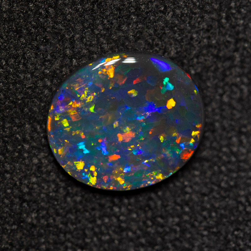 0.70 ct black opal 8x7x1.9mm