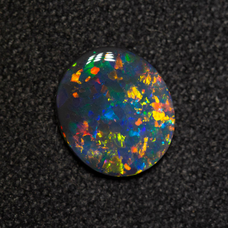 0.70 ct black opal 8x7x1.9mm