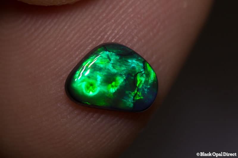 0.70 ct black opal baroque 8.5x6x2mm