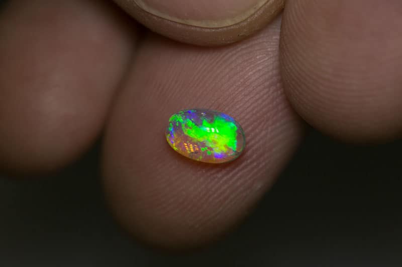 0.70 ct gem double sided crystal opal 7.5x4.5x3mm