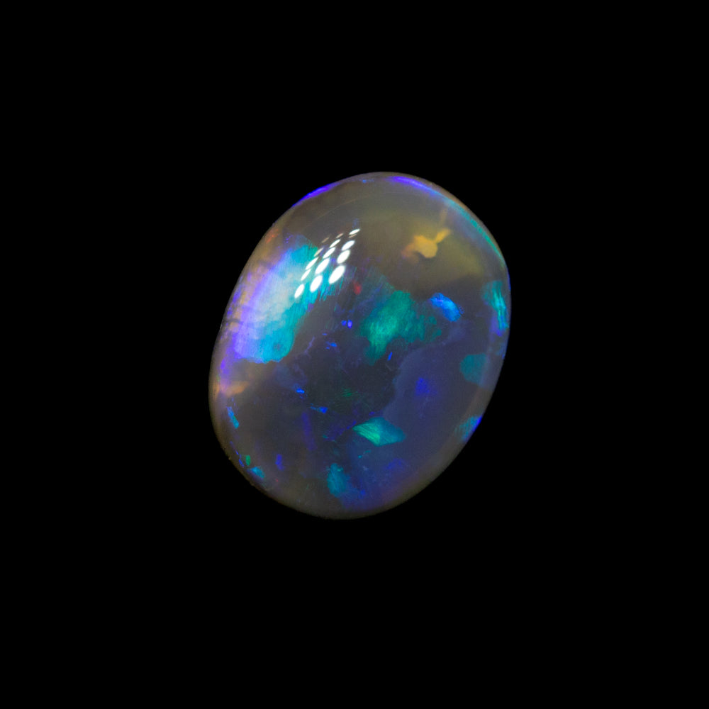 0.71 ct black crystal opal 7.2x5.7x2.8mm