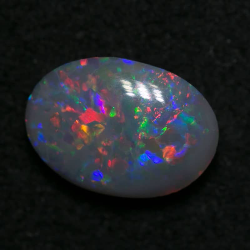 Stephanie Sterling Silver Ring with 0.71ct Dark Opal