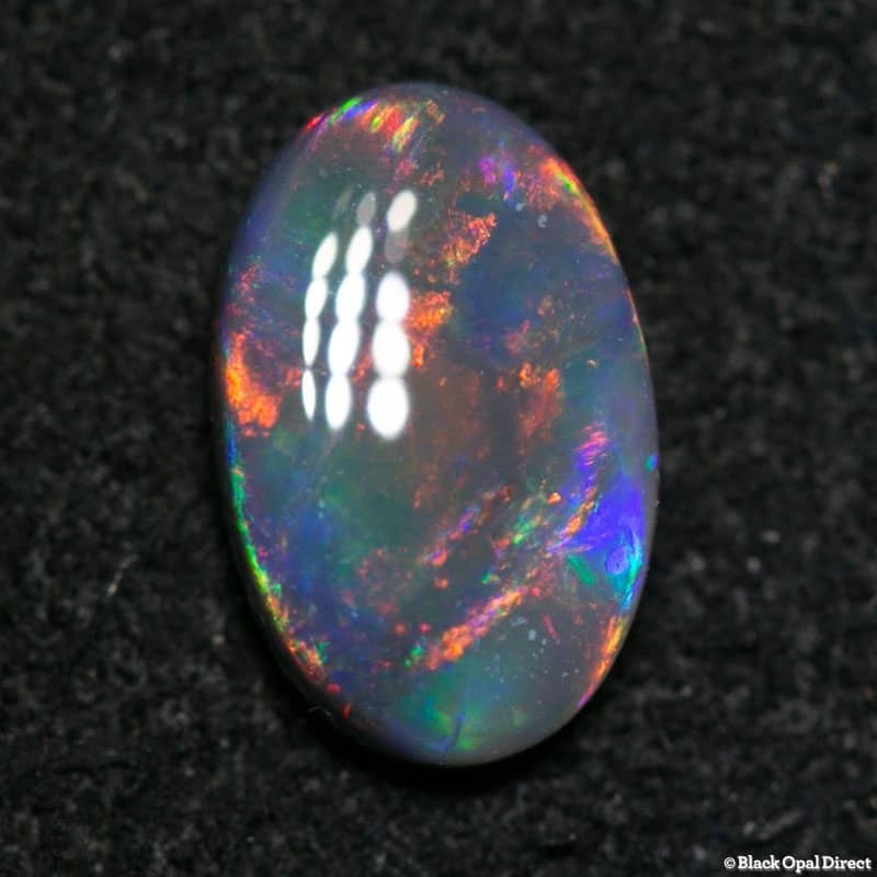 0.71 ct black opal 8x5x2.5mm