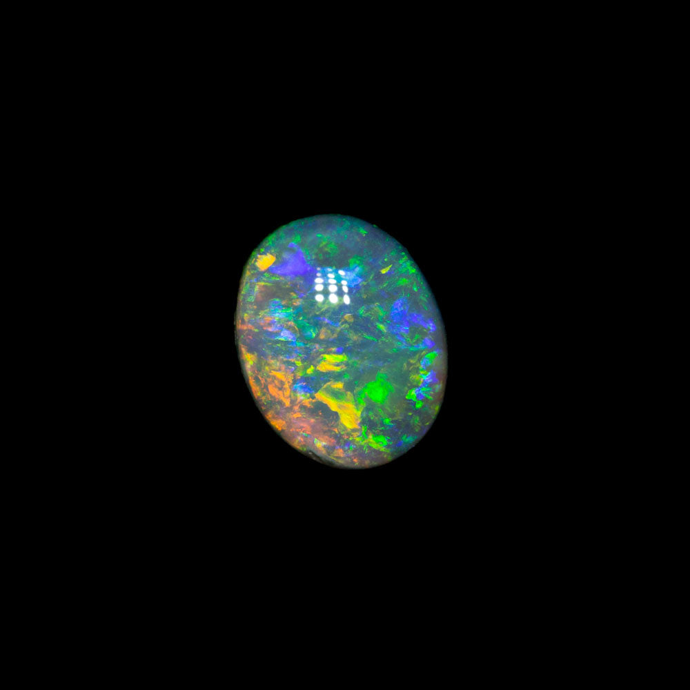 0.75 ct dark opal 6.1x4.9x3.6mm