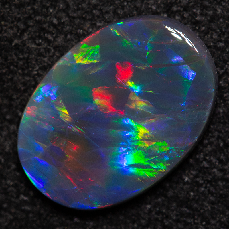 0.75 ct black opal 9.3x6.7x1.8mm