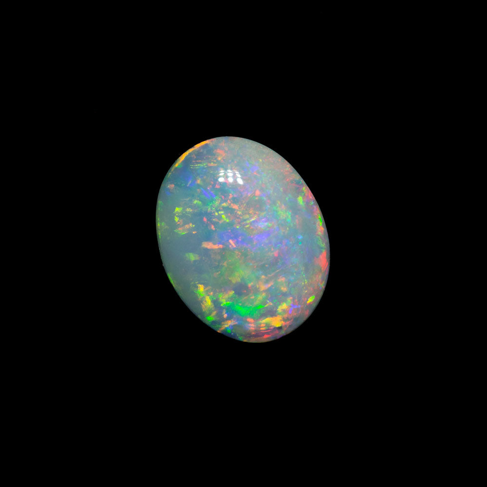 0.75 ct white opal 8x6.3x2.2mm