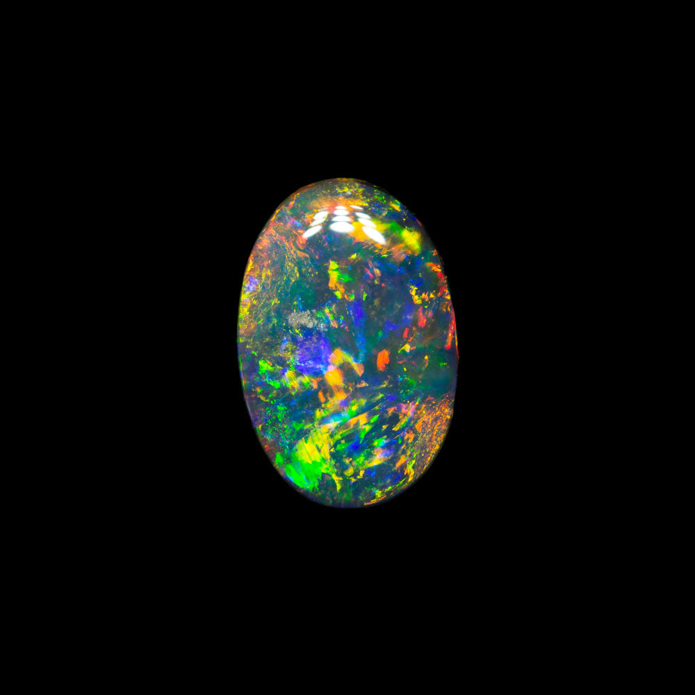 0.75 ct black opal 9x6x2mm