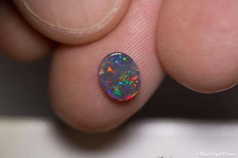 0.75 ct black opal 8x6x2mm