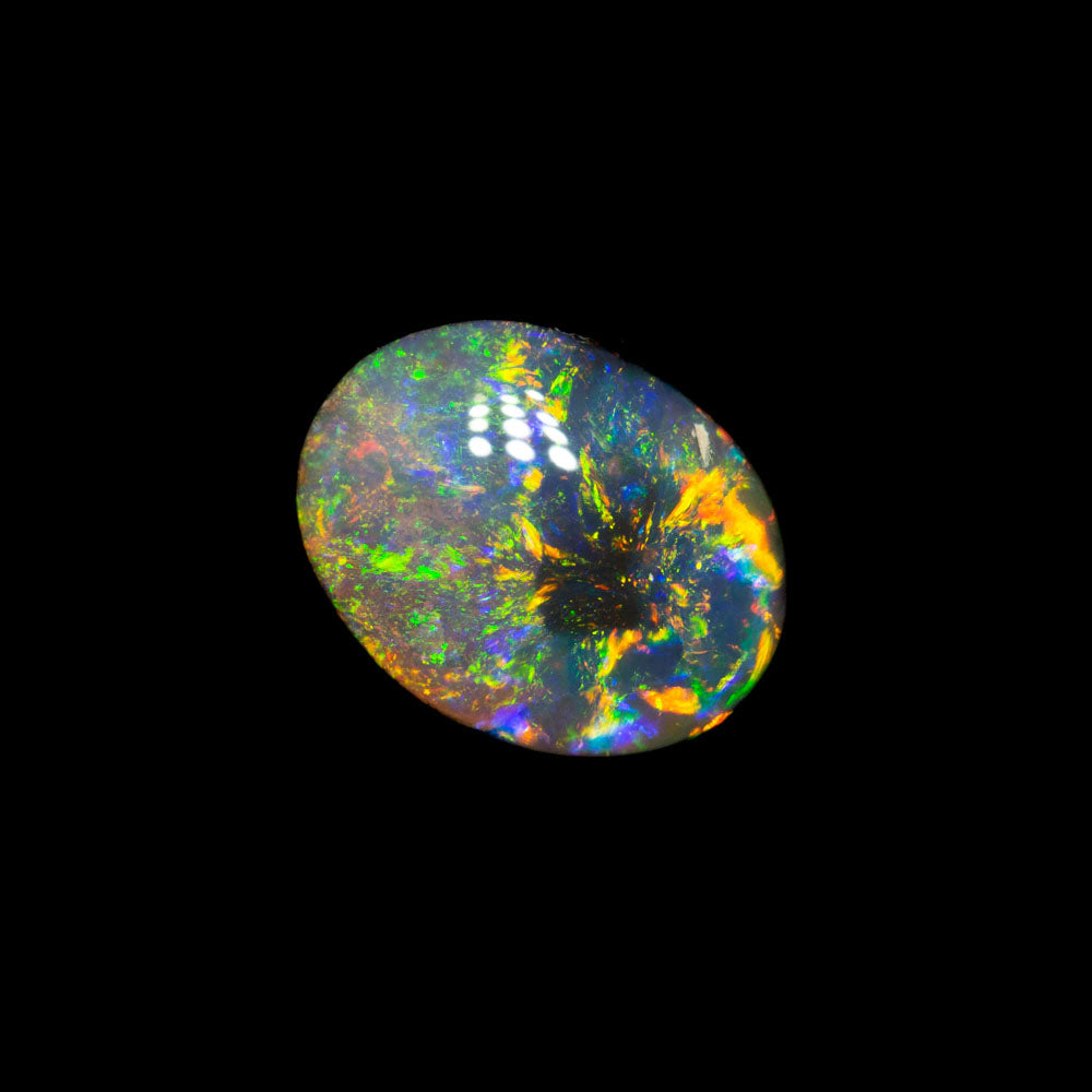 0.76 ct dark opal 7.9x6.1x2.7mm