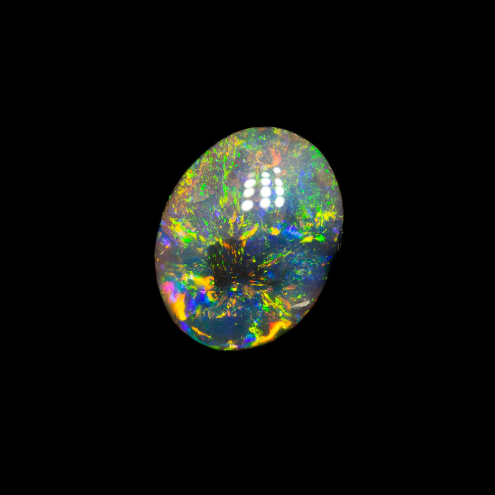 0.76 ct dark opal 7.9x6.1x2.7mm
