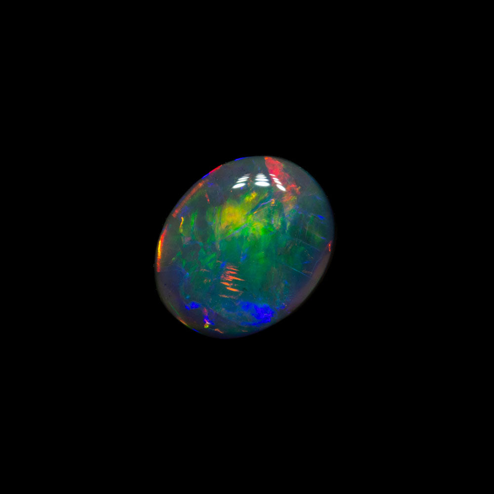 0.76 ct dark opal 7.1x5.9x2.6mm