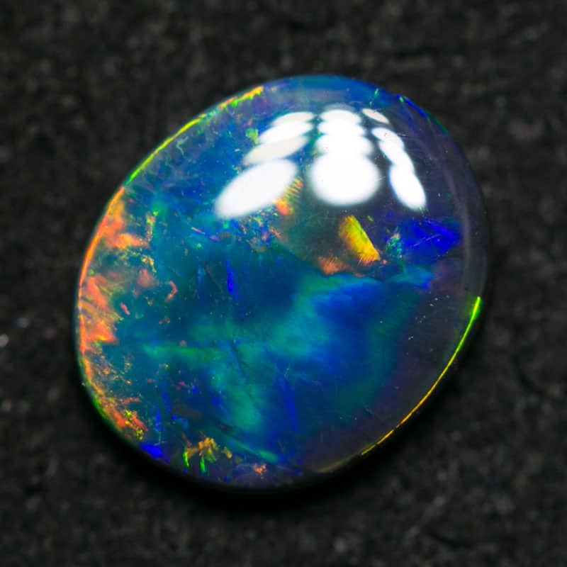 0.78 ct gem black opal 7.5x6x2mm