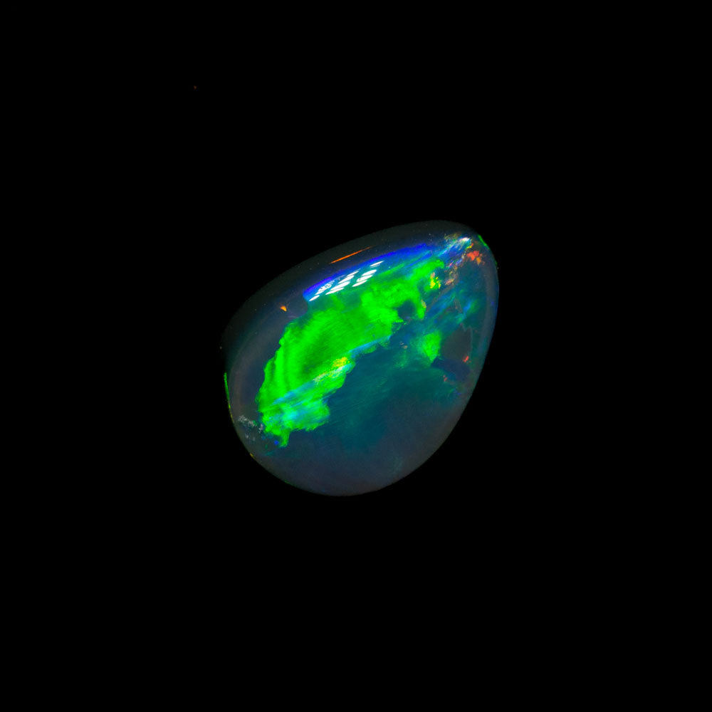 0.79 ct gem black opal 7.5x5.6x3mm