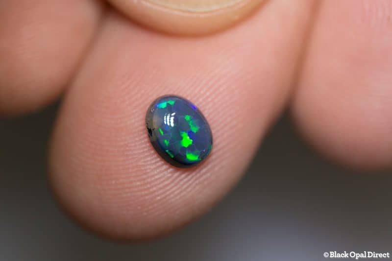 0.80 ct black opal 7x5x2.5mm