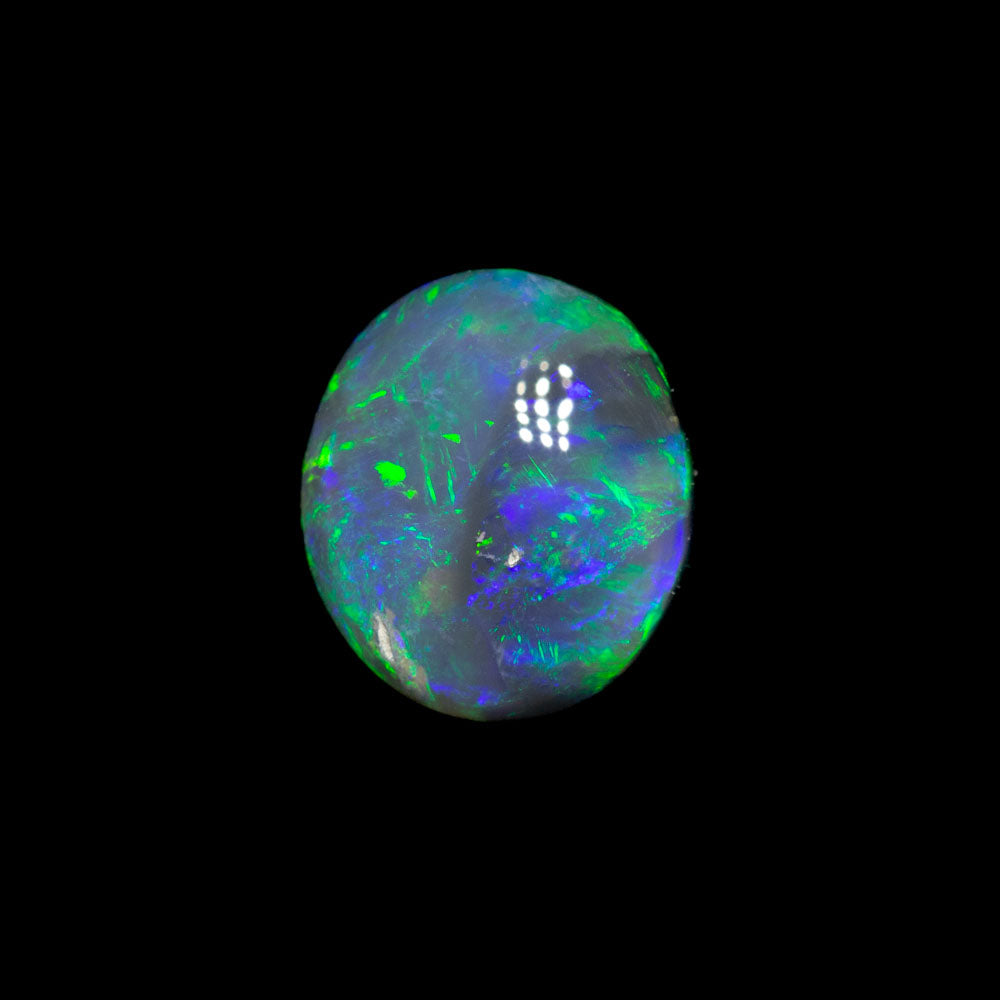 0.82 ct dark crystal opal 7x6.1x3mm