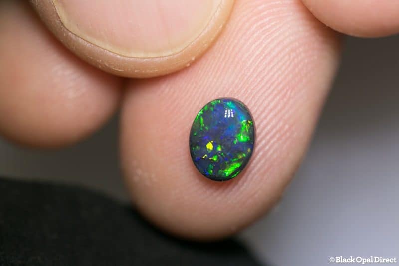 0.83 ct black opal 7.5x6x2mm