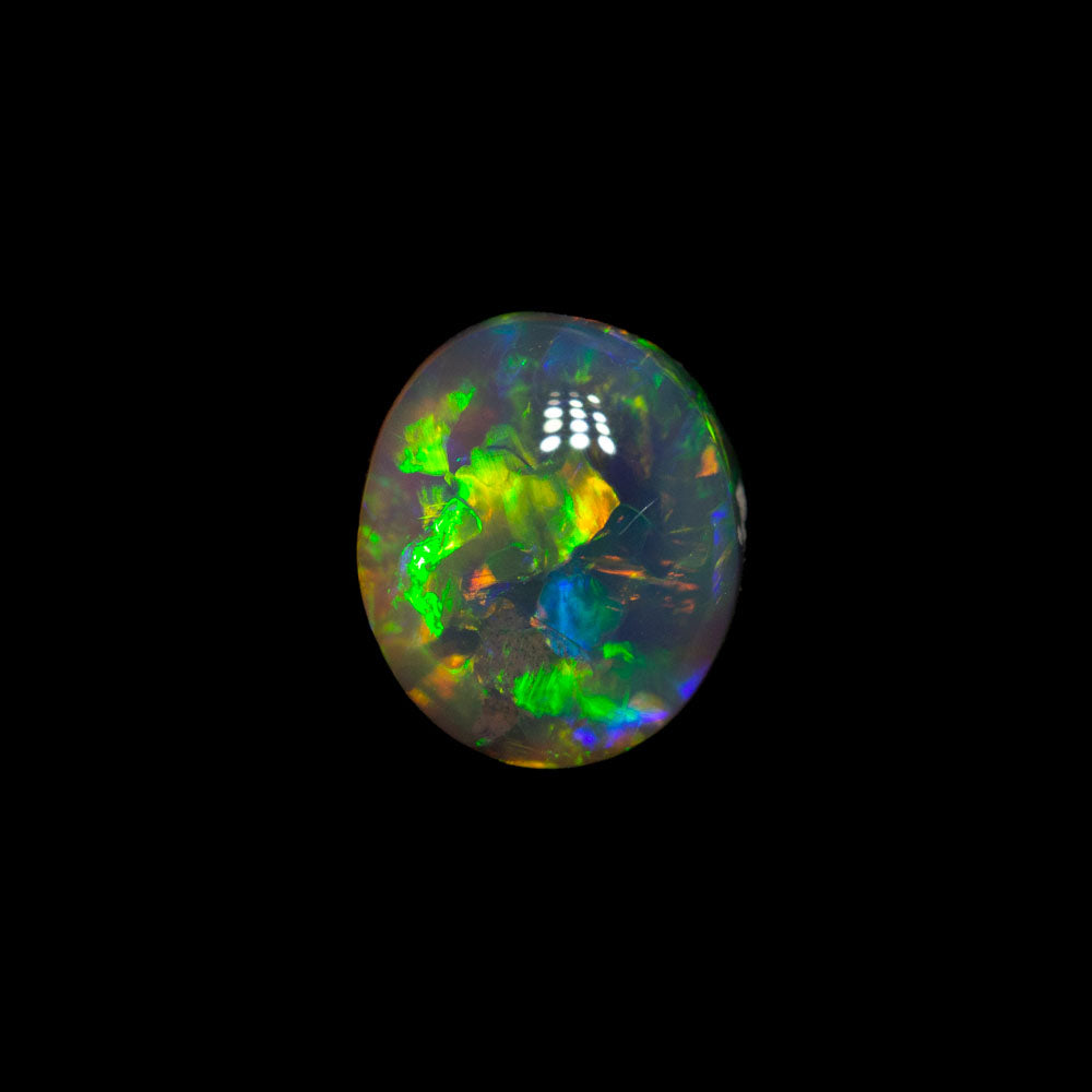 0.84 ct dark crystal opal 6.9x5.9x3.4mm