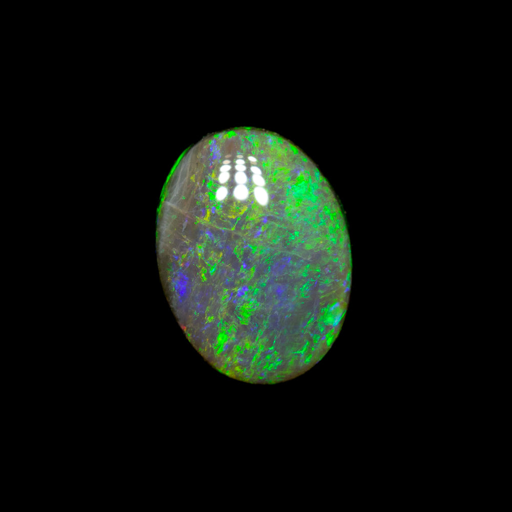 0.84 ct black opal 7.5x5.8x3.1mm