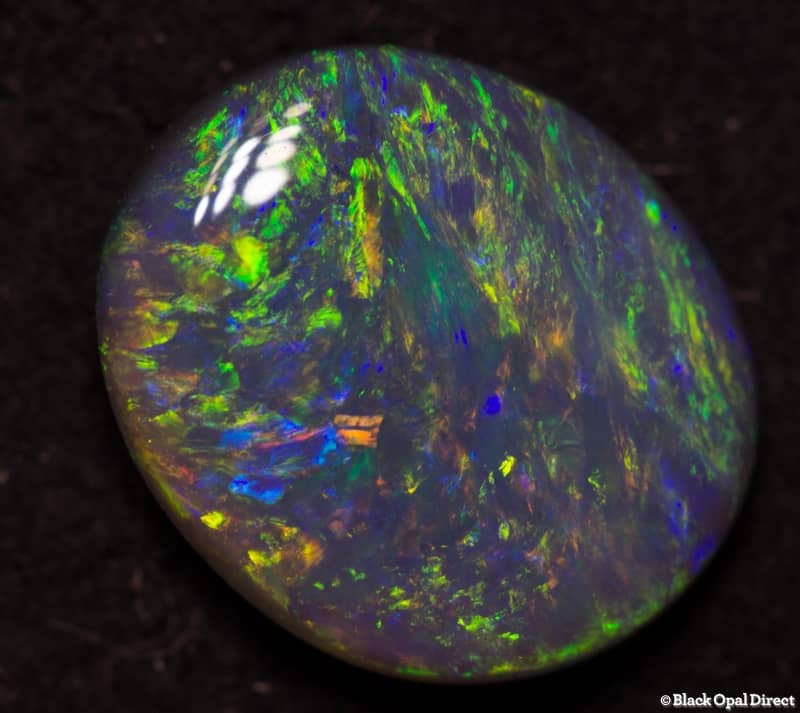0.84 ct semi black opal 8x7x2mm