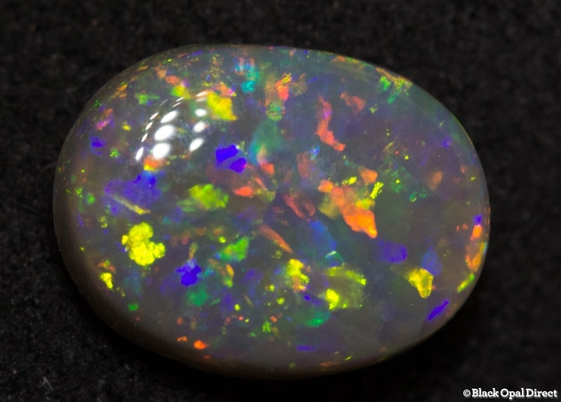 0.85 ct semi black opal 7.5x6x2mm