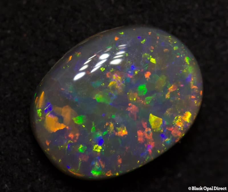0.85 ct semi black opal 7.5x6x2mm