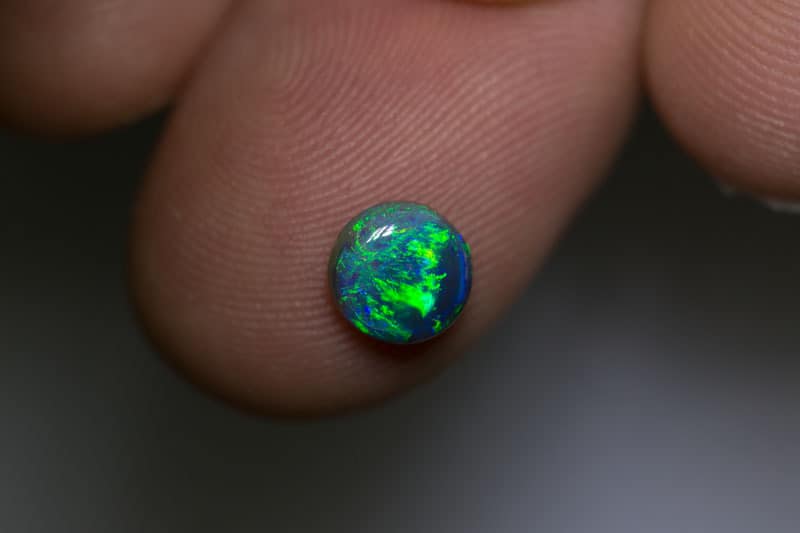 0.86 ct black opal 6.5x6.5x3mm