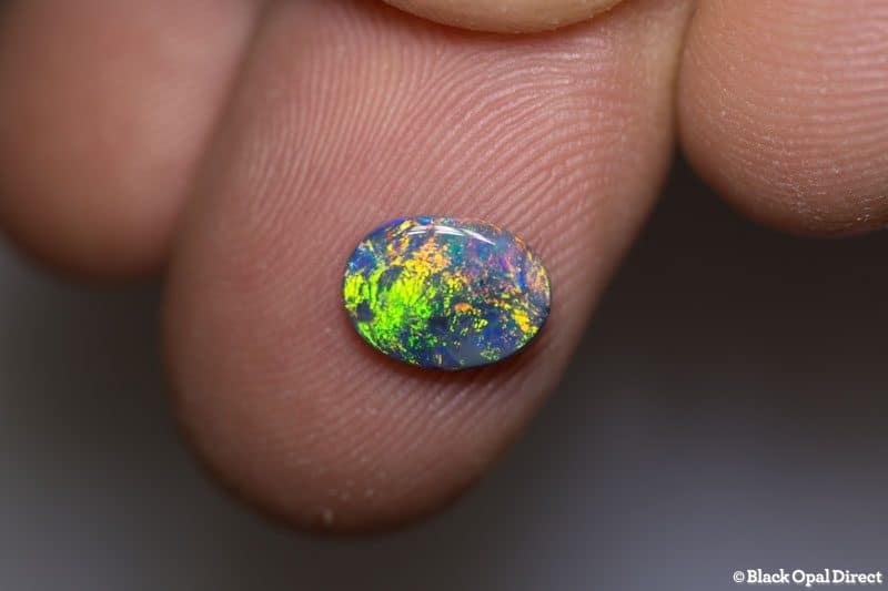 0.89 ct dark opal 8.5x6x2mm