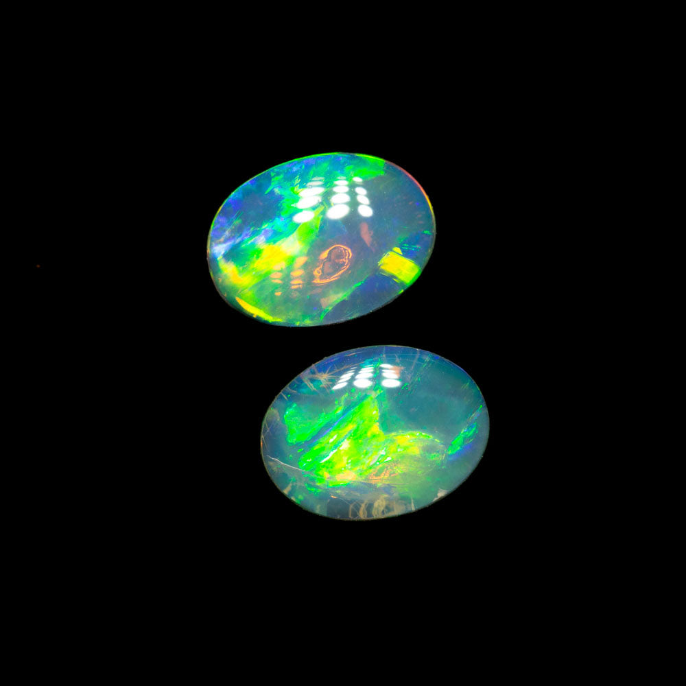 0.91 ct crystal opal pair 6.6x4.8x2mm