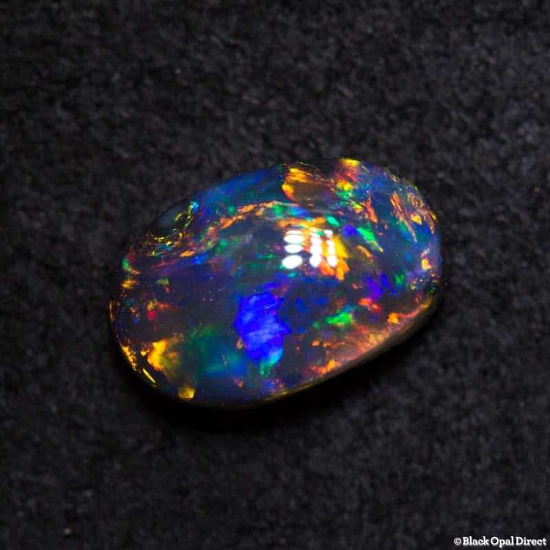0.91 ct gem black opal 8x5x5mm
