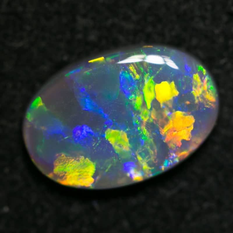 0.91 ct dark opal gem 9x6x2mm