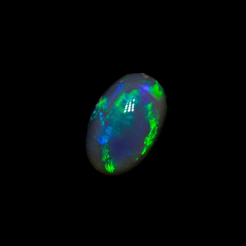 0.93 ct black crystal opal 7.6x5x3.8mm