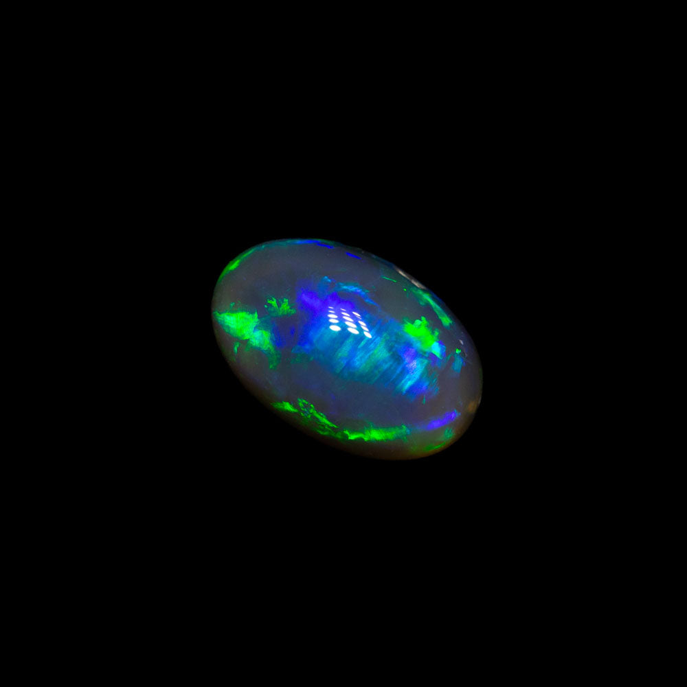 0.93 ct black crystal opal 7.6x5x3.8mm