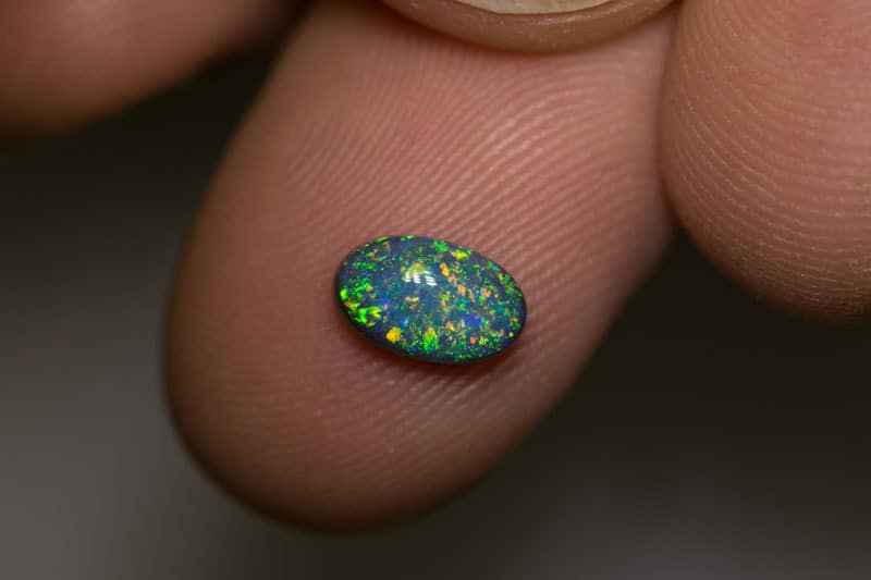 0.93 ct black opal 8x5x3mm