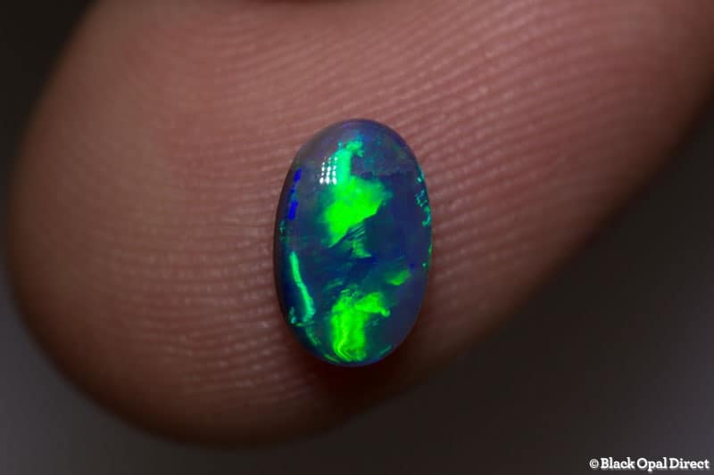 0.93 ct gem black opal 7.4x5x3mm