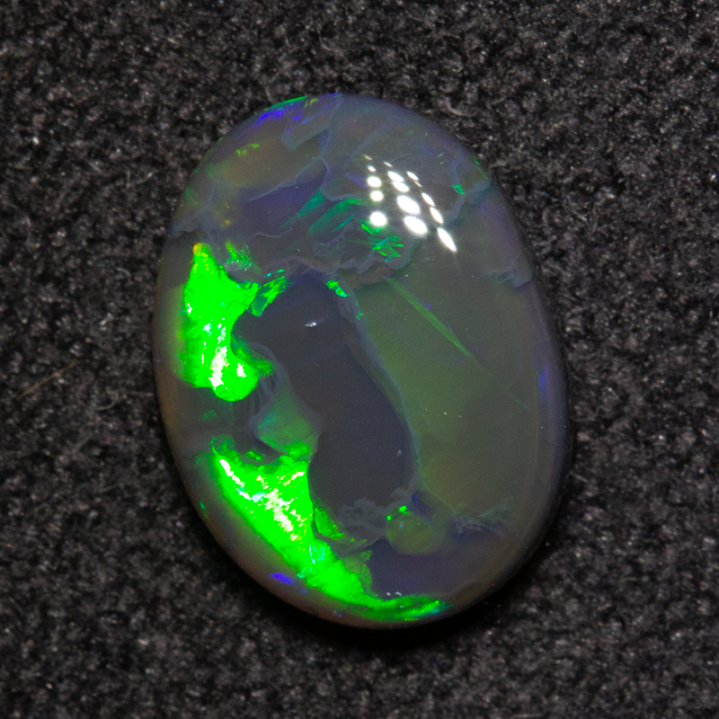 0.95 ct black opal 8.6x6.5x2.6mm