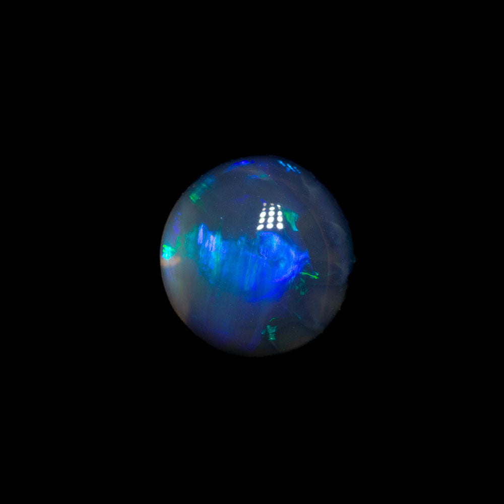 0.96 ct black opal 6.6x6.3x3.8mm