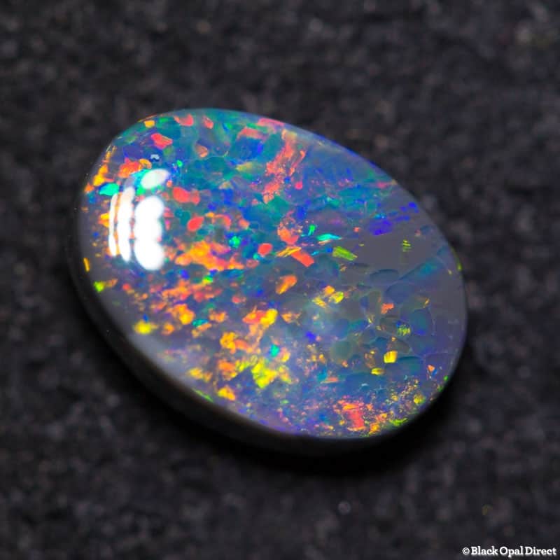 0.96 ct black opal 8x5.5x3mm