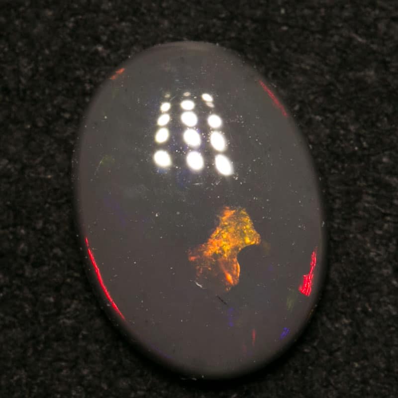 0.96 ct black opal 8.5x6x2mm