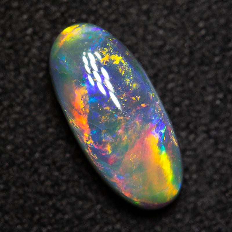 0.97 ct black opal 9.3x4.2x3.5mm