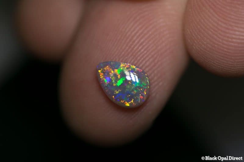 0.99 ct crystal opal drop shape 9x6.5x2.5mm