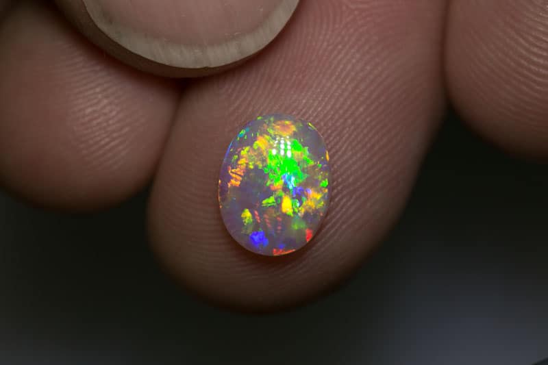0.99 ct gem crystal opal 9.8x7.8x2mm