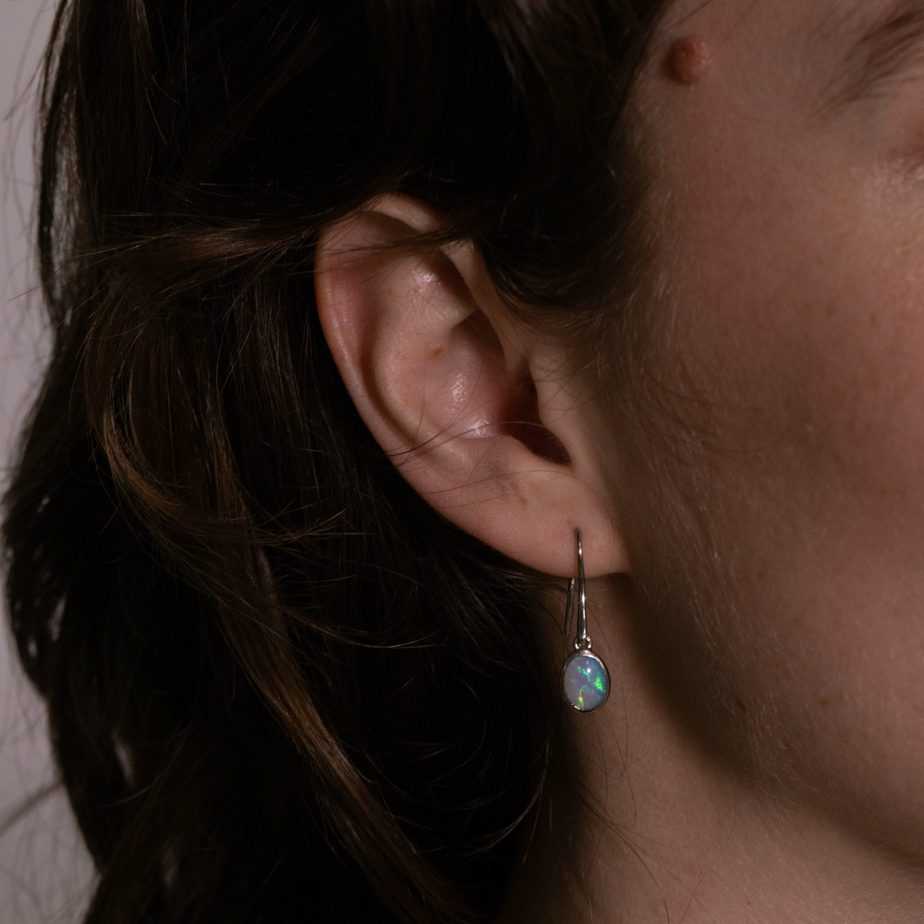 Valentina Sterling Crystal Opal Earrings 2.0Ct