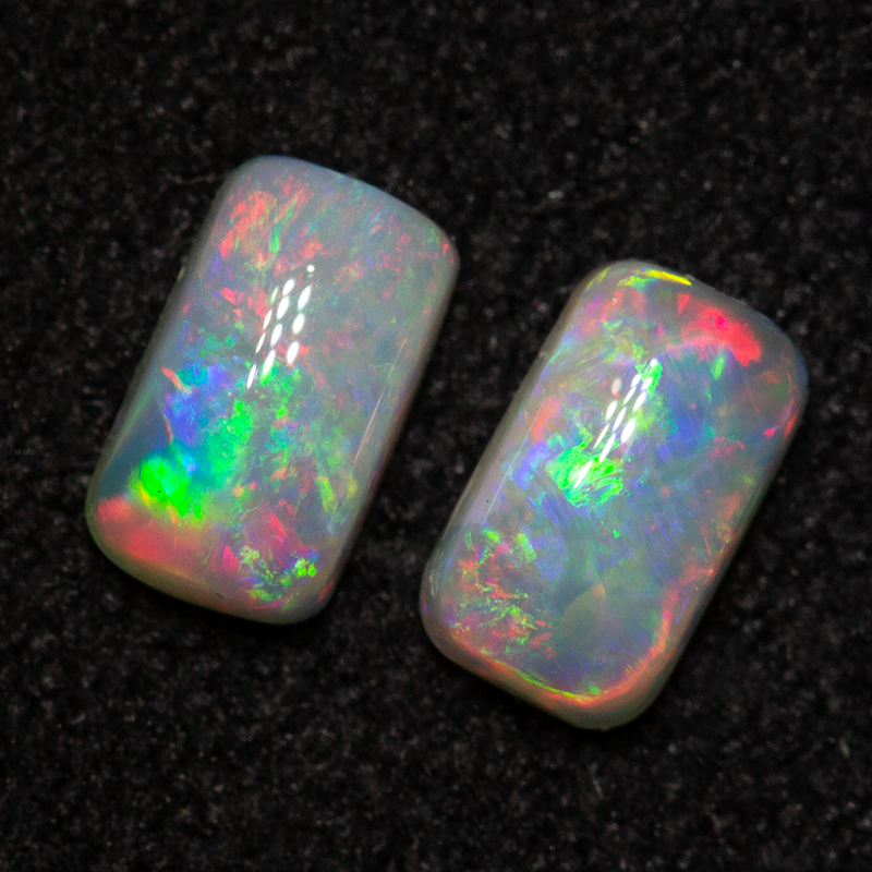 0.69 ct white opal pair 5.6x3.3x2.4mm
