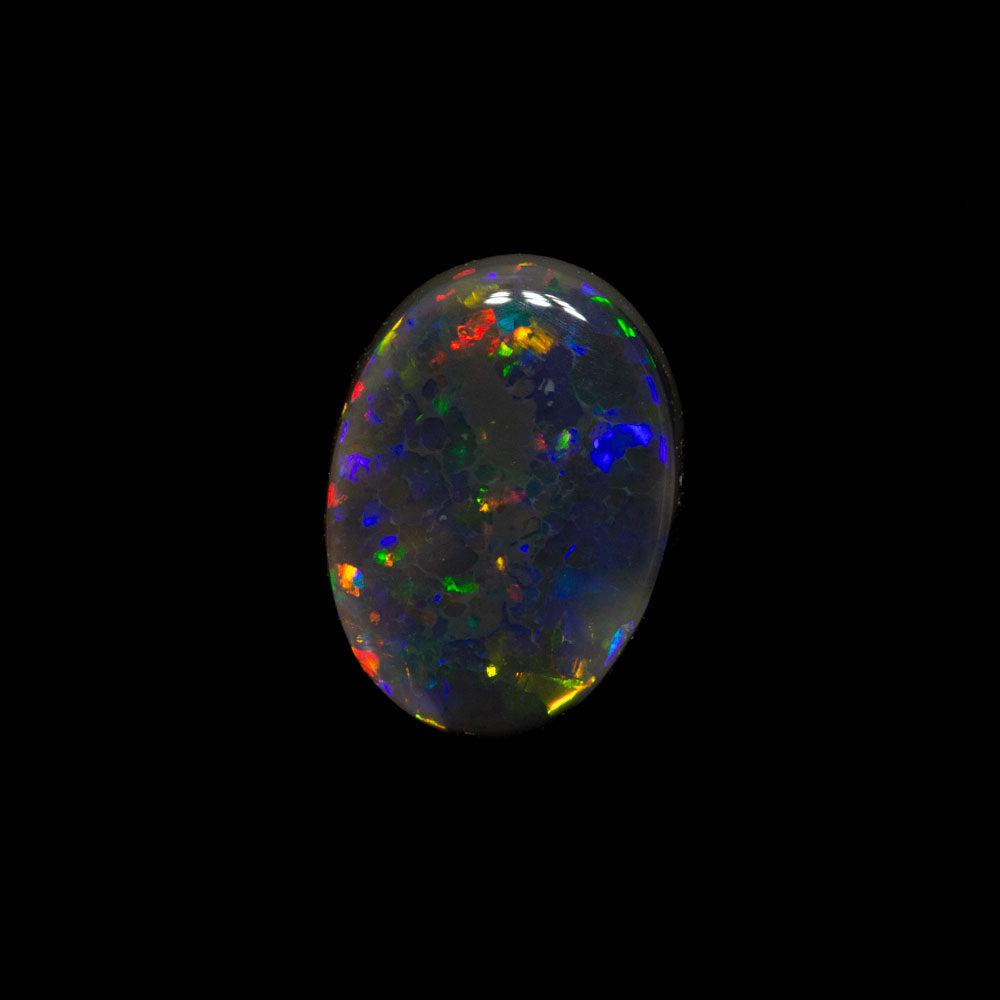 0.66 ct black opal 8x5.9x2mm