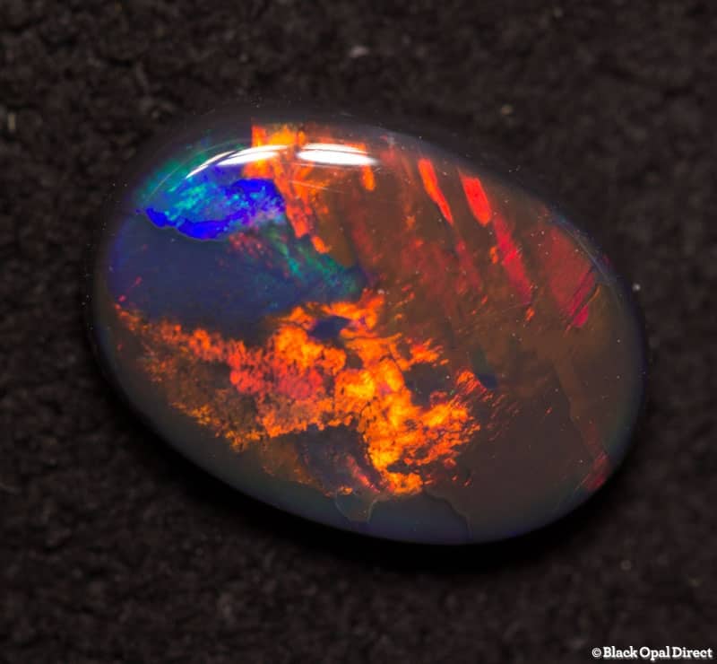 1.00 ct black opal gem 9x6x2.5mm