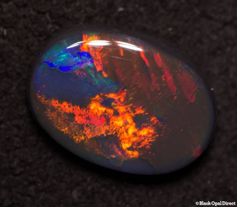 1.00 ct black opal gem 9x6x2.5mm