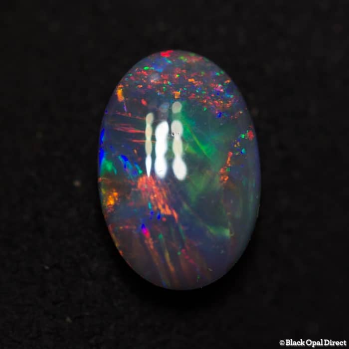 1.00 ct gem black opal 8.5x6x3mm