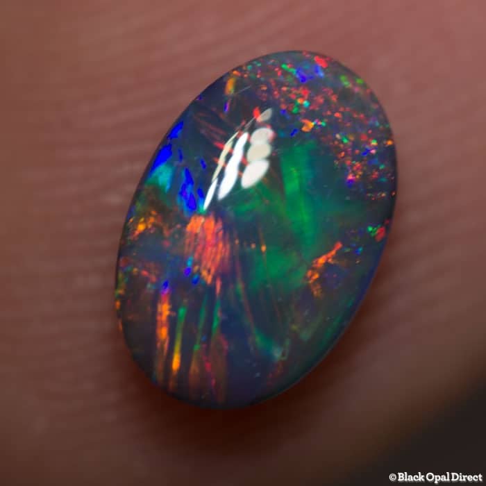 1.00 ct gem black opal 8.5x6x3mm
